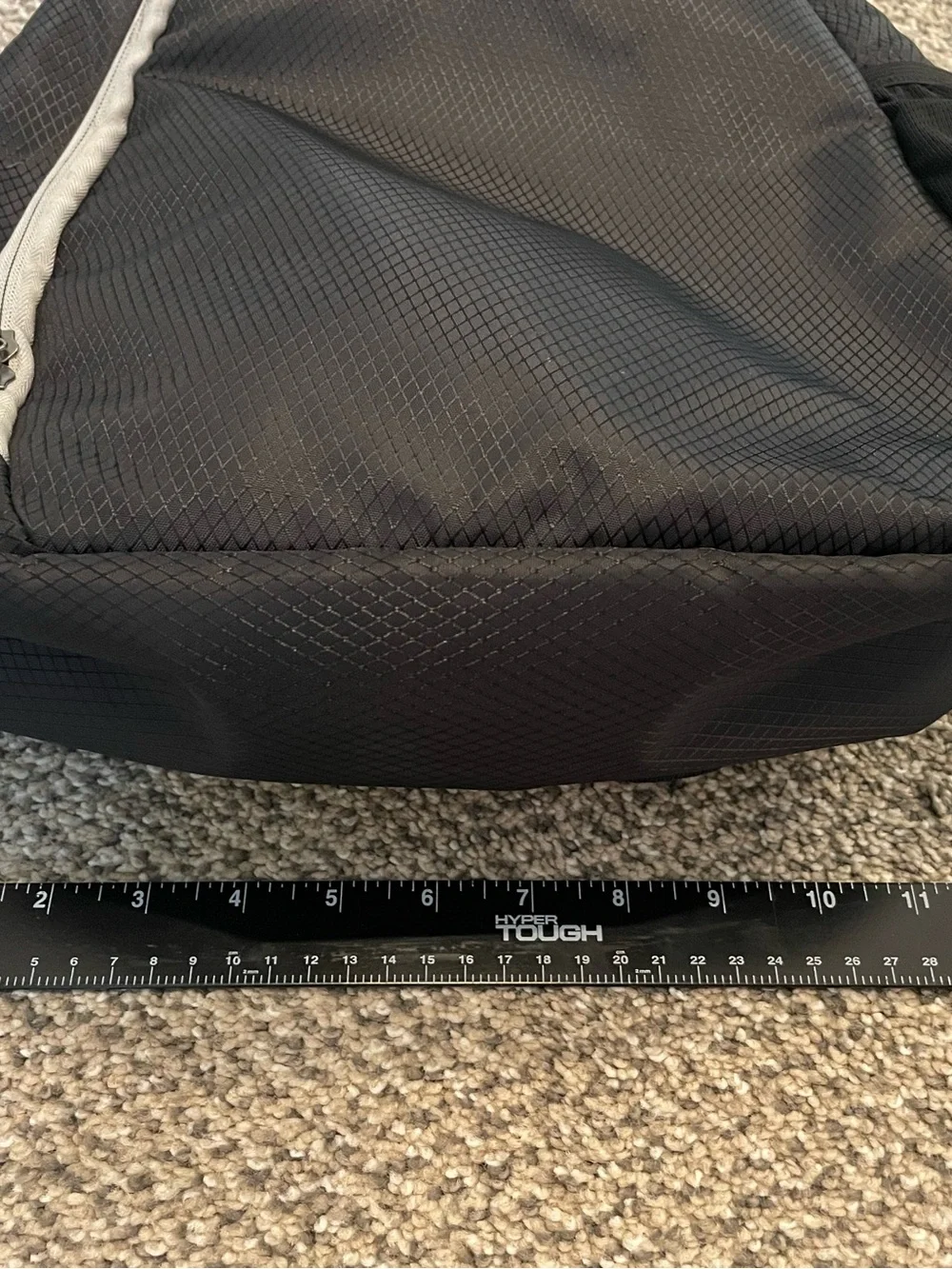 Spoengru Black Backpack with Gray Trim and Multiple compartments
